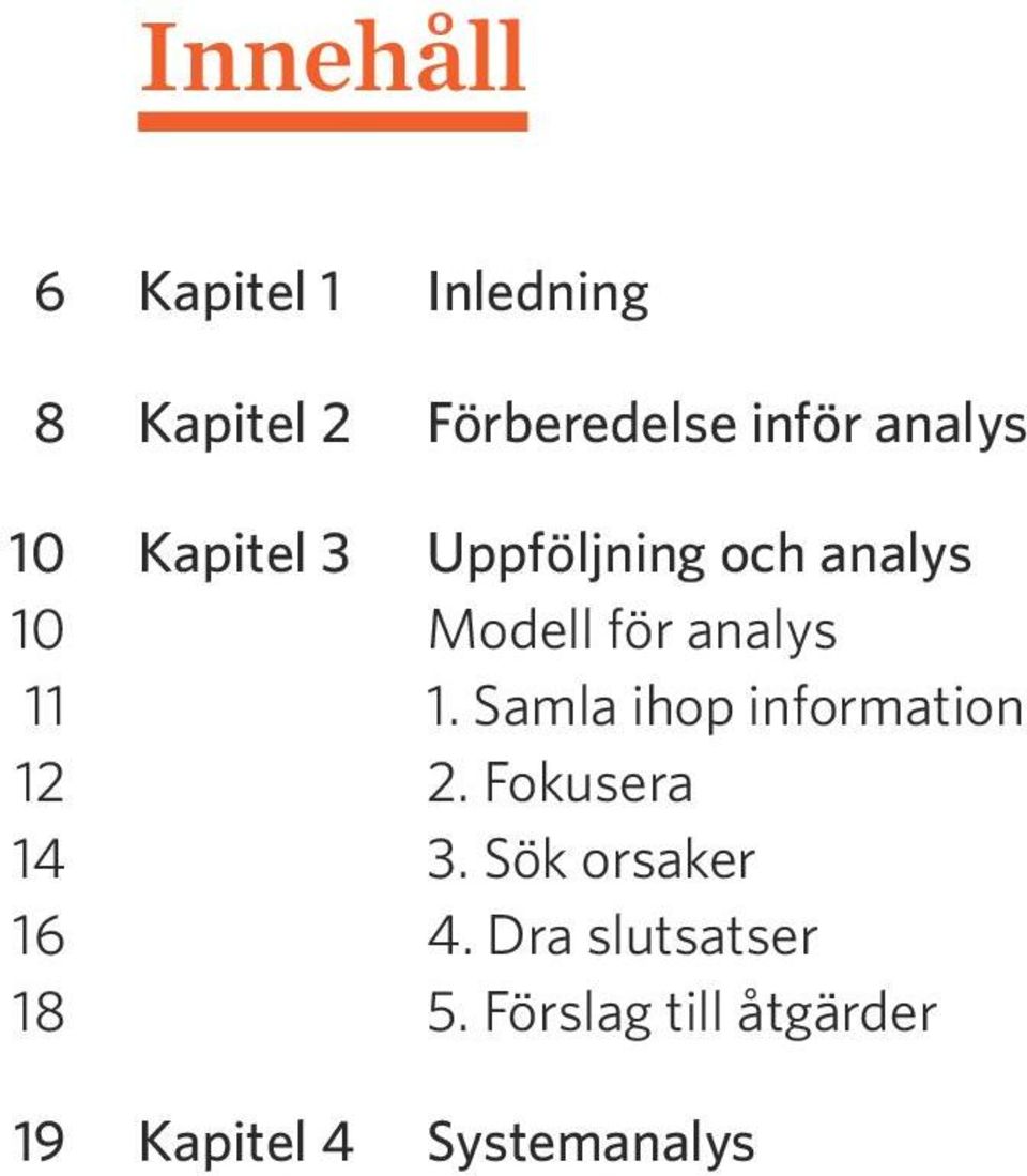 11 1. Samla ihop information 12 2. Fokusera 14 3.