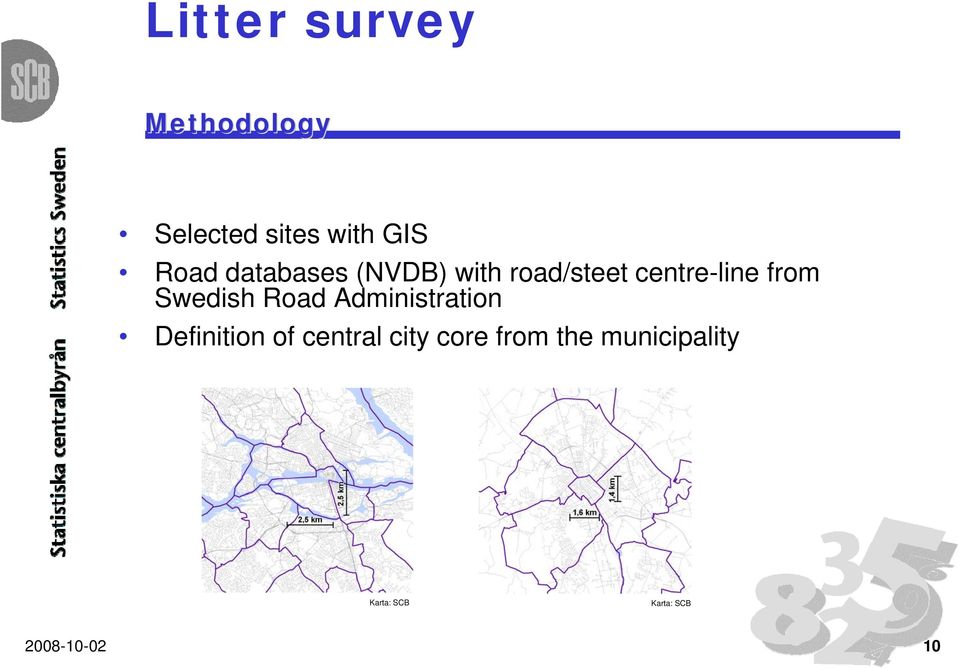 Road Administration Definition of central city core