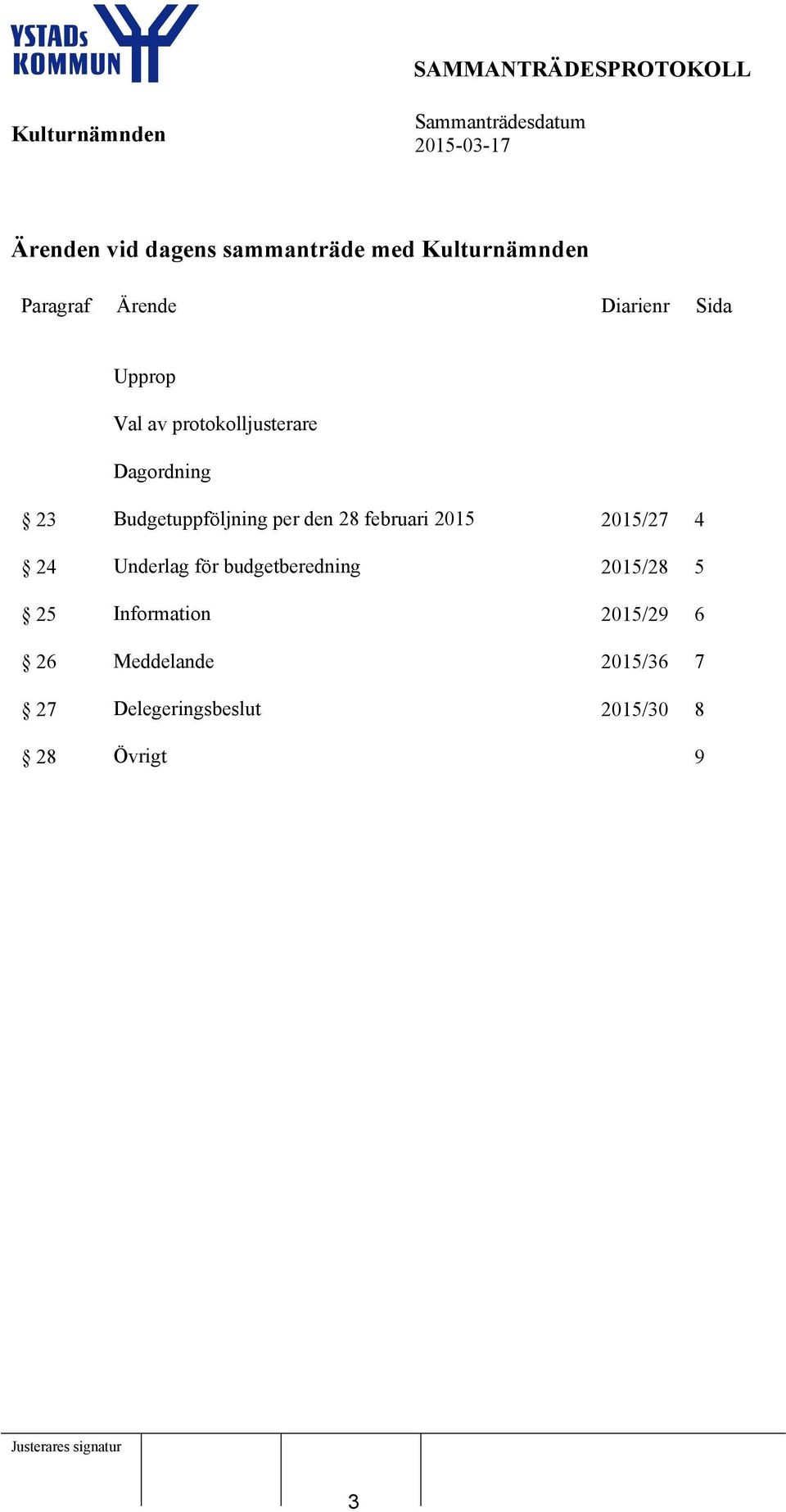 februari 2015 2015/27 4 24 Underlag för budgetberedning 2015/28 5 25