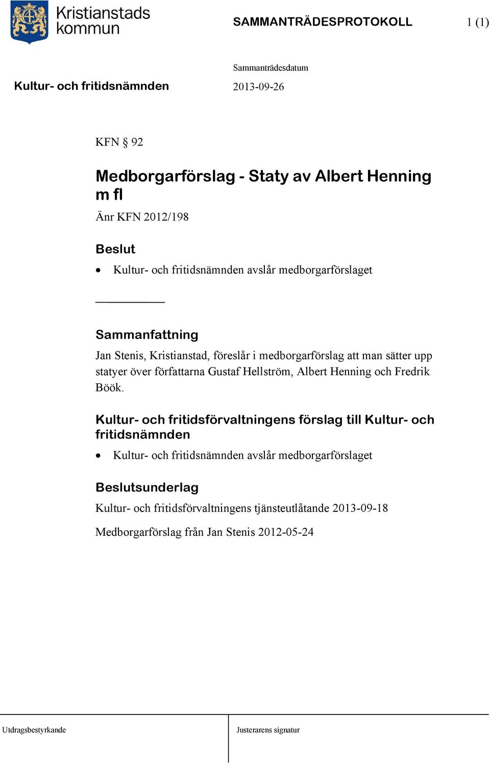 Hellström, Albert Henning ch Fredrik Böök.