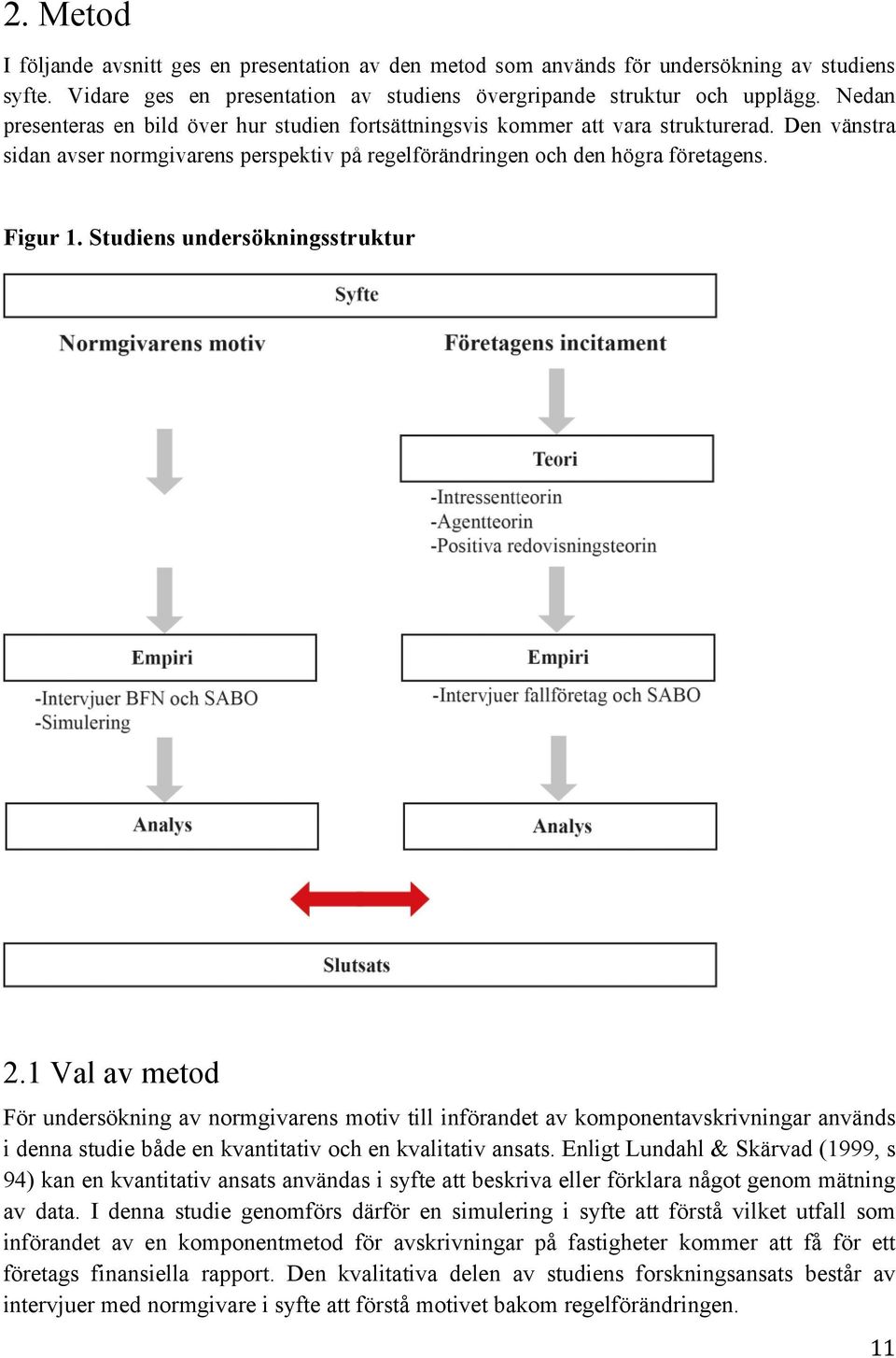 Studiens undersökningsstruktur 2.1 Val av metod För undersökning av normgivarens motiv till införandet av komponentavskrivningar används i denna studie både en kvantitativ och en kvalitativ ansats.