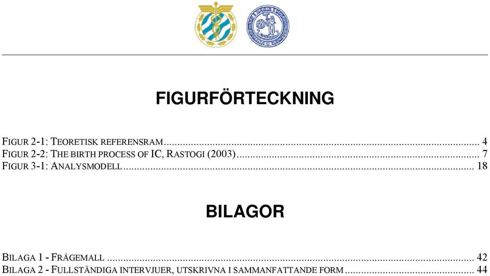 .. 7 FIGUR 3-1: ANALYSMODELL... 18 BILAGOR BILAGA 1 - FRÅGEMALL.