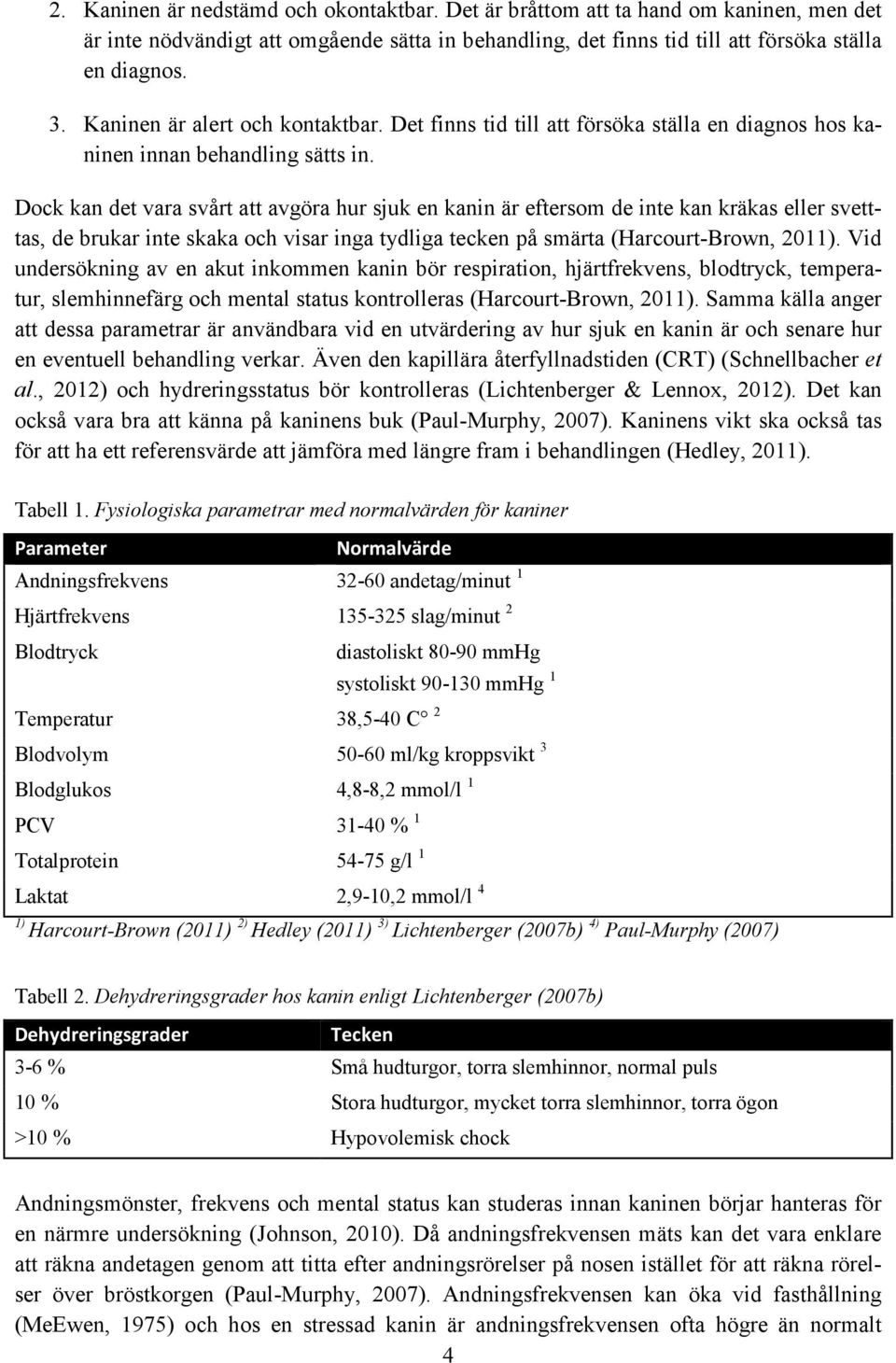 Dock kan det vara svårt att avgöra hur sjuk en kanin är eftersom de inte kan kräkas eller svetttas, de brukar inte skaka och visar inga tydliga tecken på smärta (Harcourt-Brown, 2011).