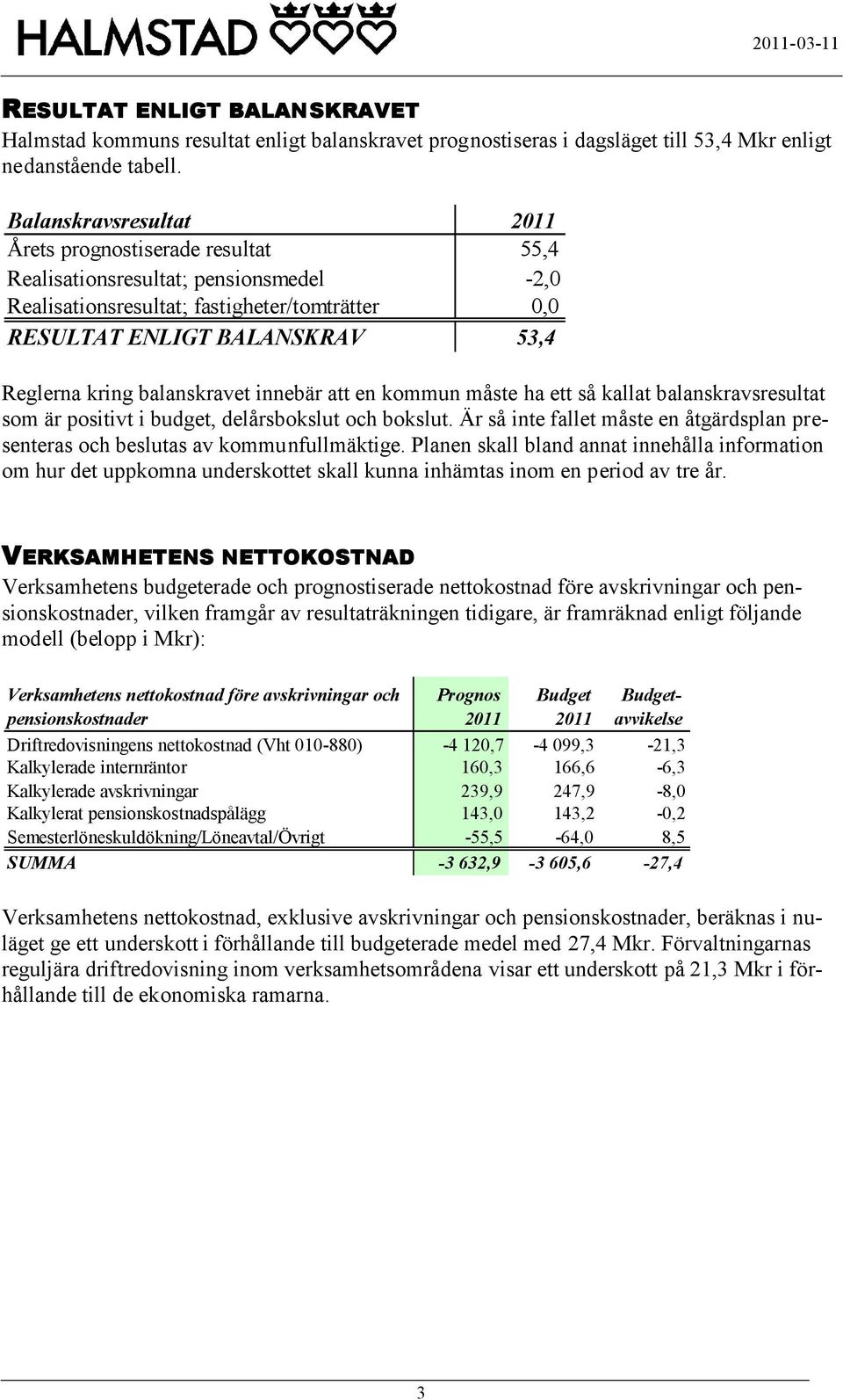 balanskravet innebär att en kommun måste ha ett så kallat balanskravsresultat som är positivt i budget, delårsbokslut och bokslut.