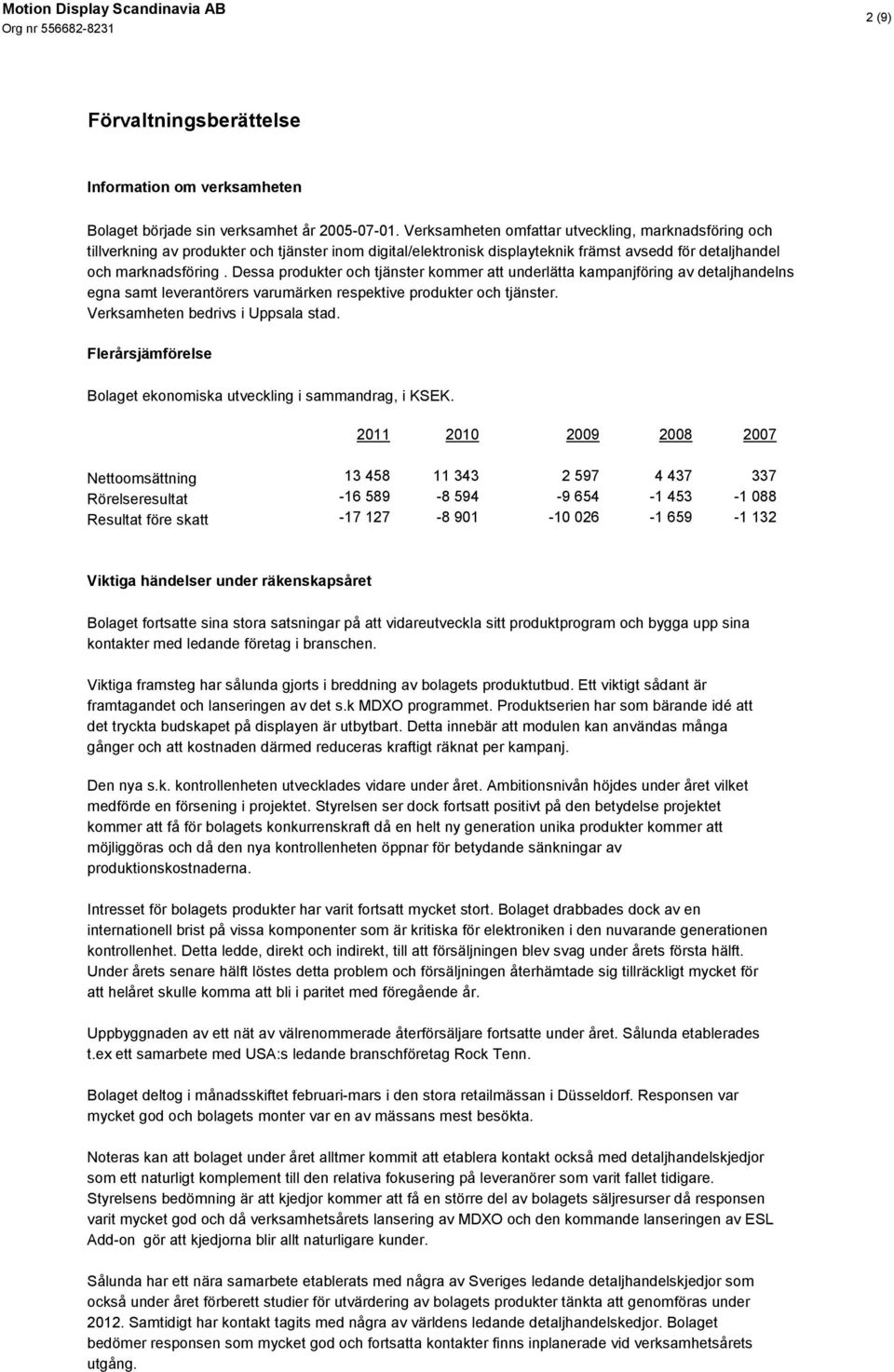 Dessa produkter och tjänster kommer att underlätta kampanjföring av detaljhandelns egna samt leverantörers varumärken respektive produkter och tjänster. Verksamheten bedrivs i Uppsala stad.