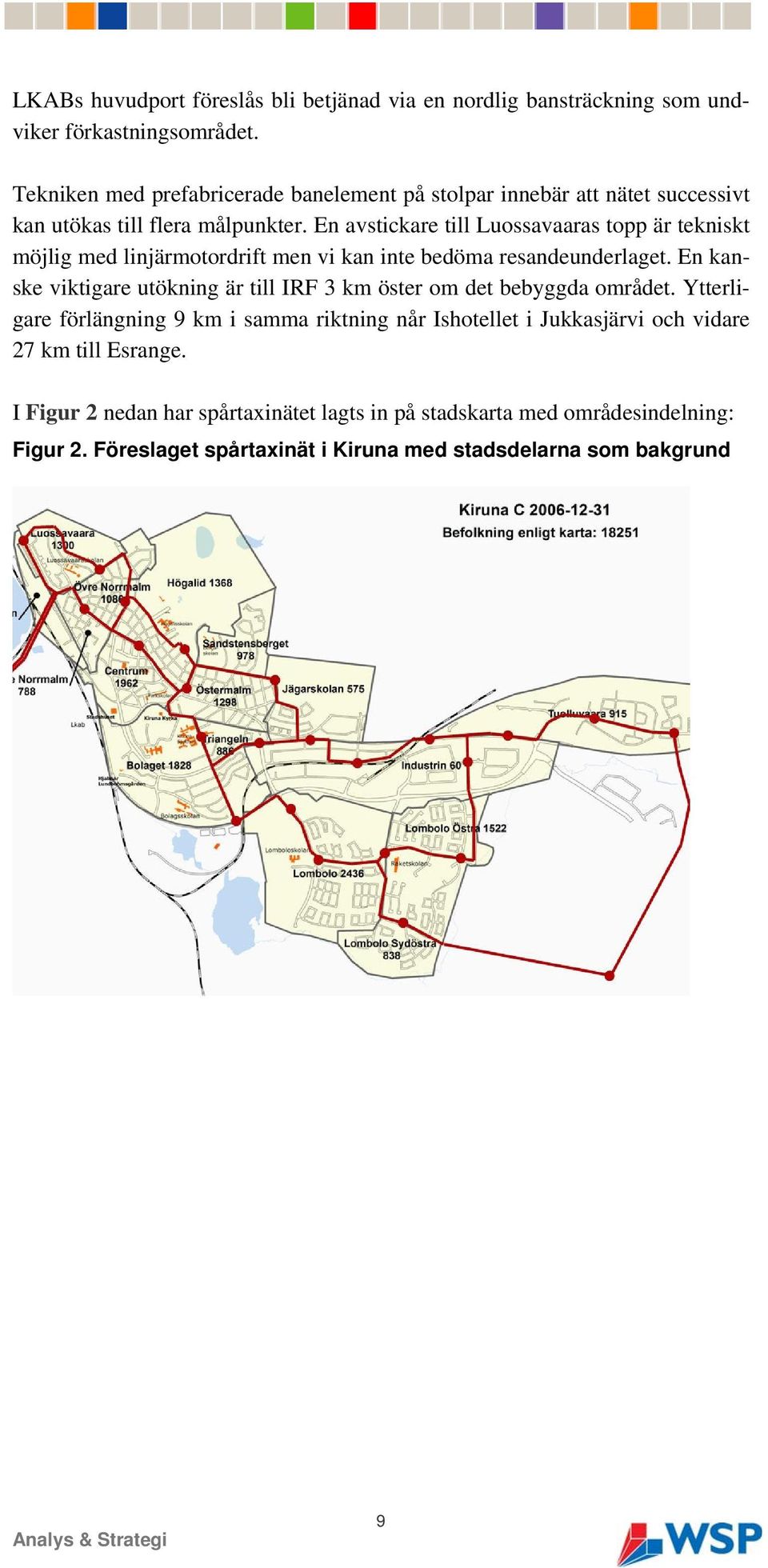 En avstickare till Luossavaaras topp är tekniskt möjlig med linjärmotordrift men vi kan inte bedöma resandeunderlaget.