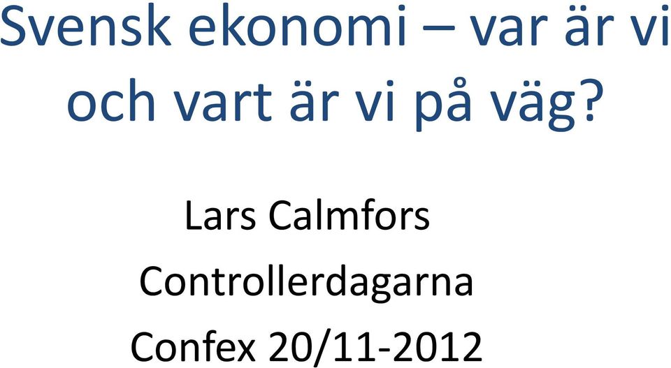 Lars Calmfors