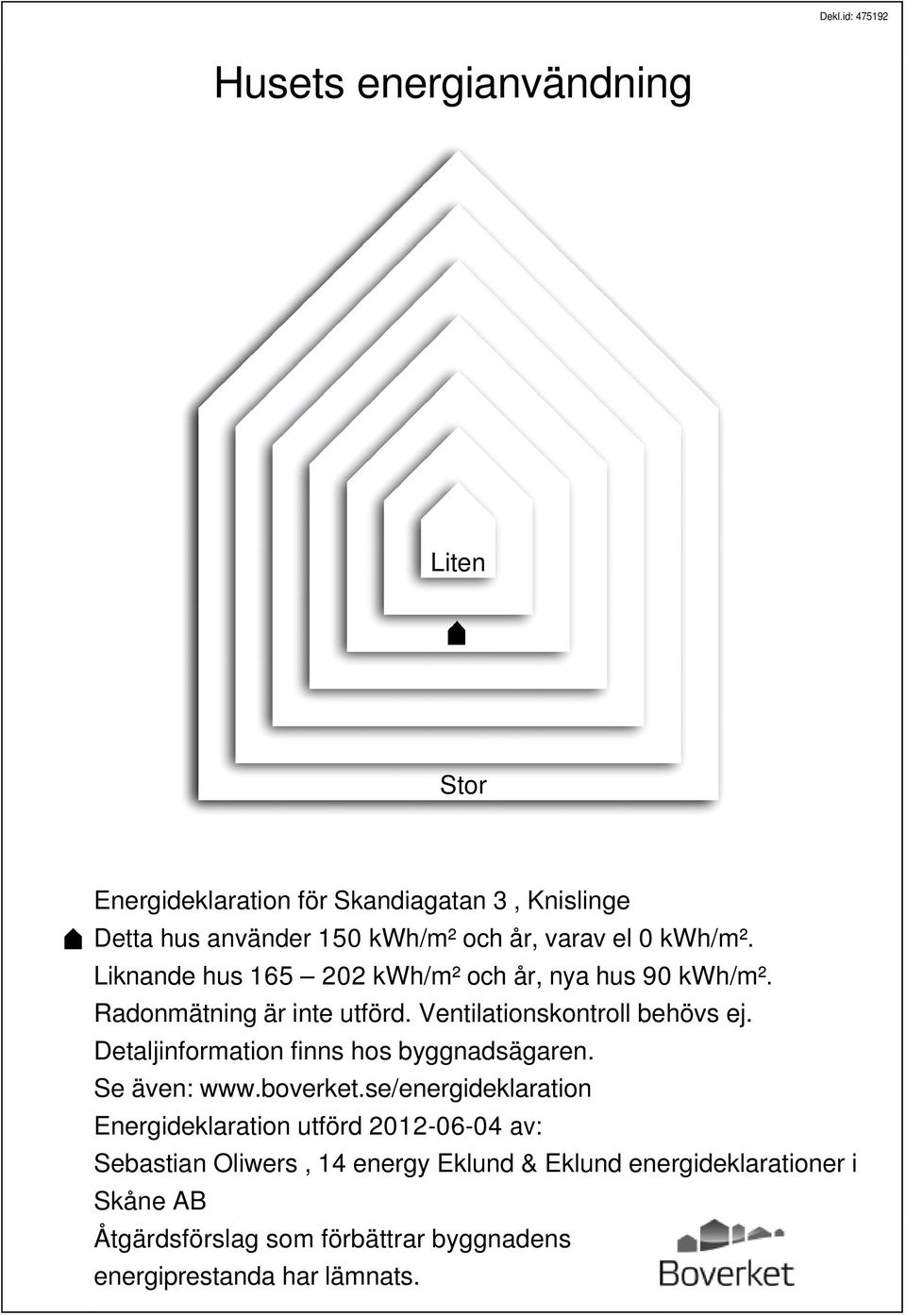 Detaljinformation finns hos byggnadsägaren. Se även: www.boverket.