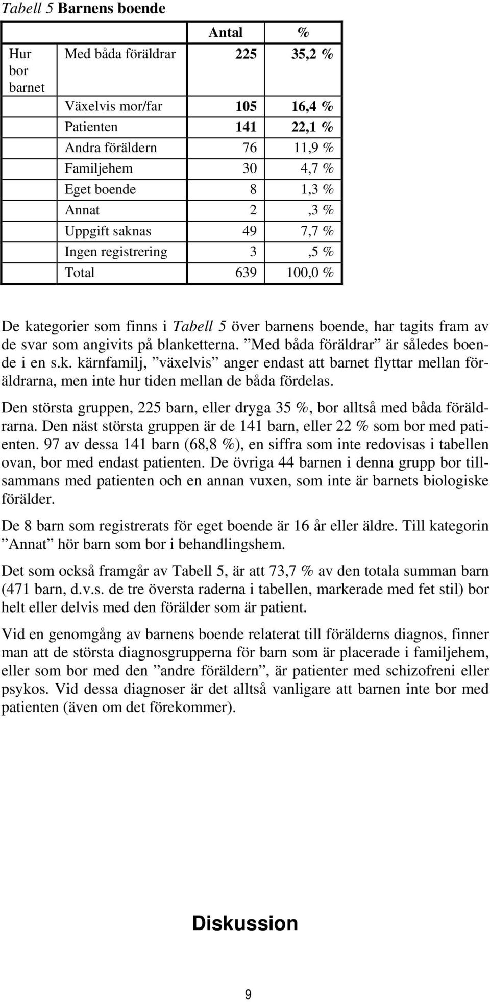 Med båda föräldrar är således boende i en s.k. kärnfamilj, växelvis anger endast att barnet flyttar mellan föräldrarna, men inte hur tiden mellan de båda fördelas.