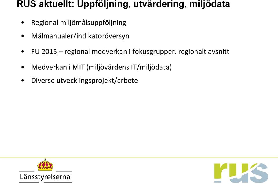 regional medverkan i fokusgrupper, regionalt avsnitt