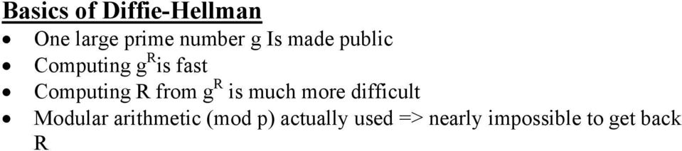 from g R is much more difficult Modular arithmetic