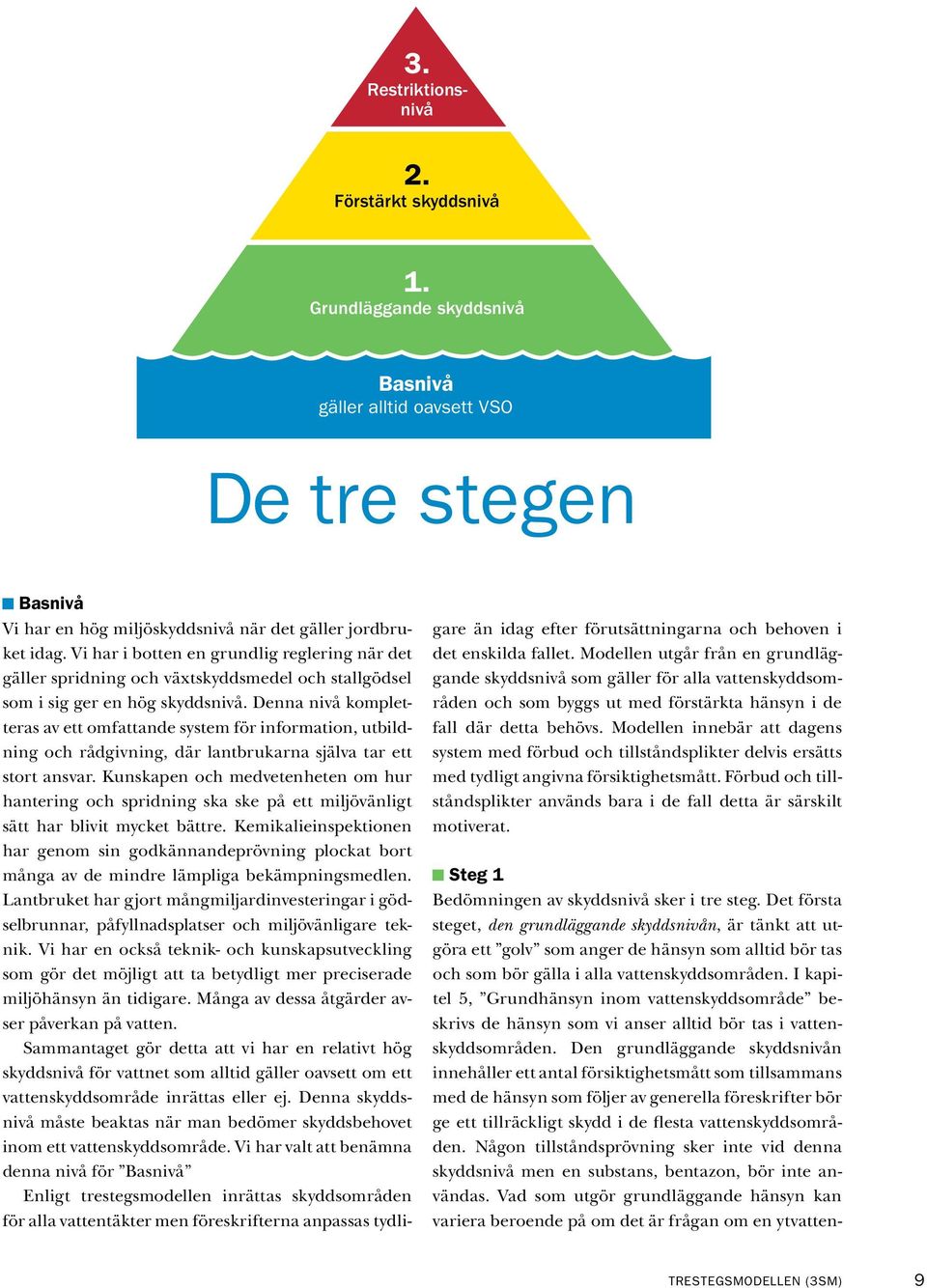 Denna nivå kompletteras av ett omfattande system för information, utbildning och rådgivning, där lantbrukarna själva tar ett stort ansvar.