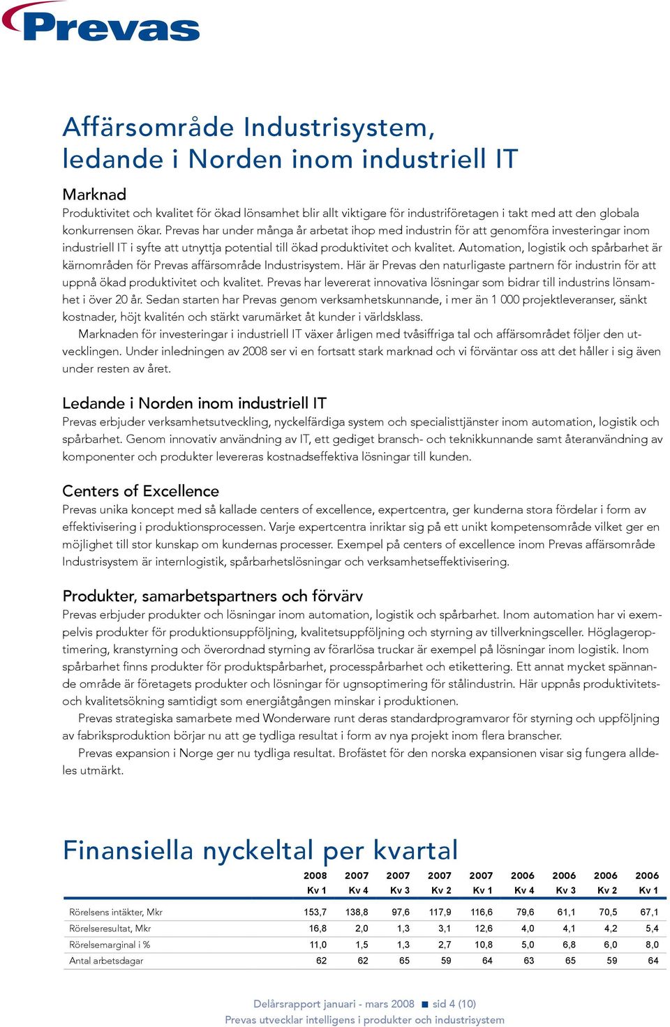 Automation, logistik och spårbarhet är kärnområden för Prevas affärsområde Industrisystem. Här är Prevas den naturligaste partnern för industrin för att uppnå ökad produktivitet och kvalitet.