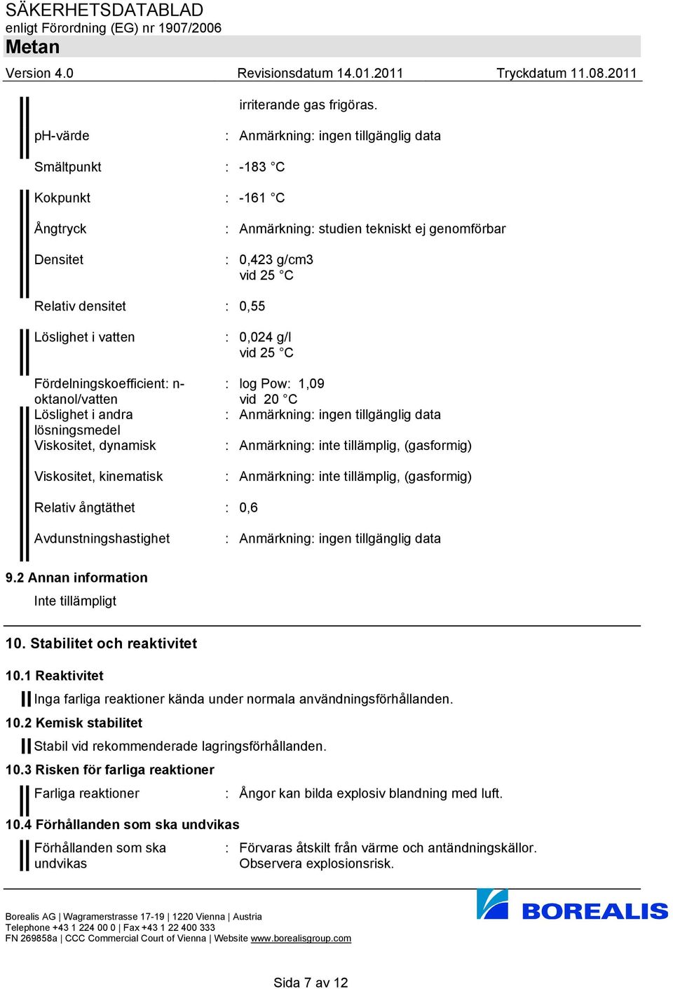 Löslighet i vatten Fördelningskoefficient: n- oktanol/vatten Löslighet i andra lösningsmedel Viskositet, dynamisk Viskositet, kinematisk : 0,024 g/l vid 25 C : log Pow: 1,09 vid 20 C : Anmärkning: