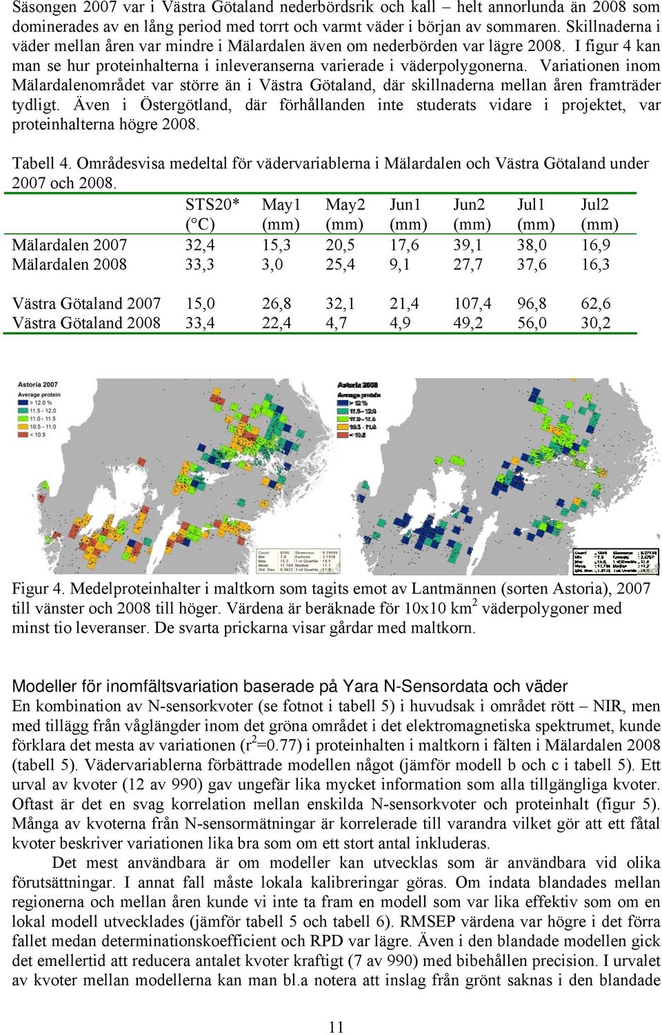 Variationen inom Mälardalenområdet var större än i Västra Götaland, där skillnaderna mellan åren framträder tydligt.