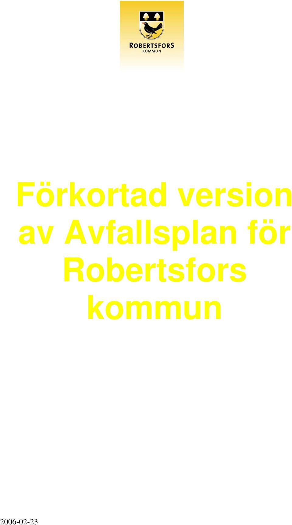 Avfallsplan för