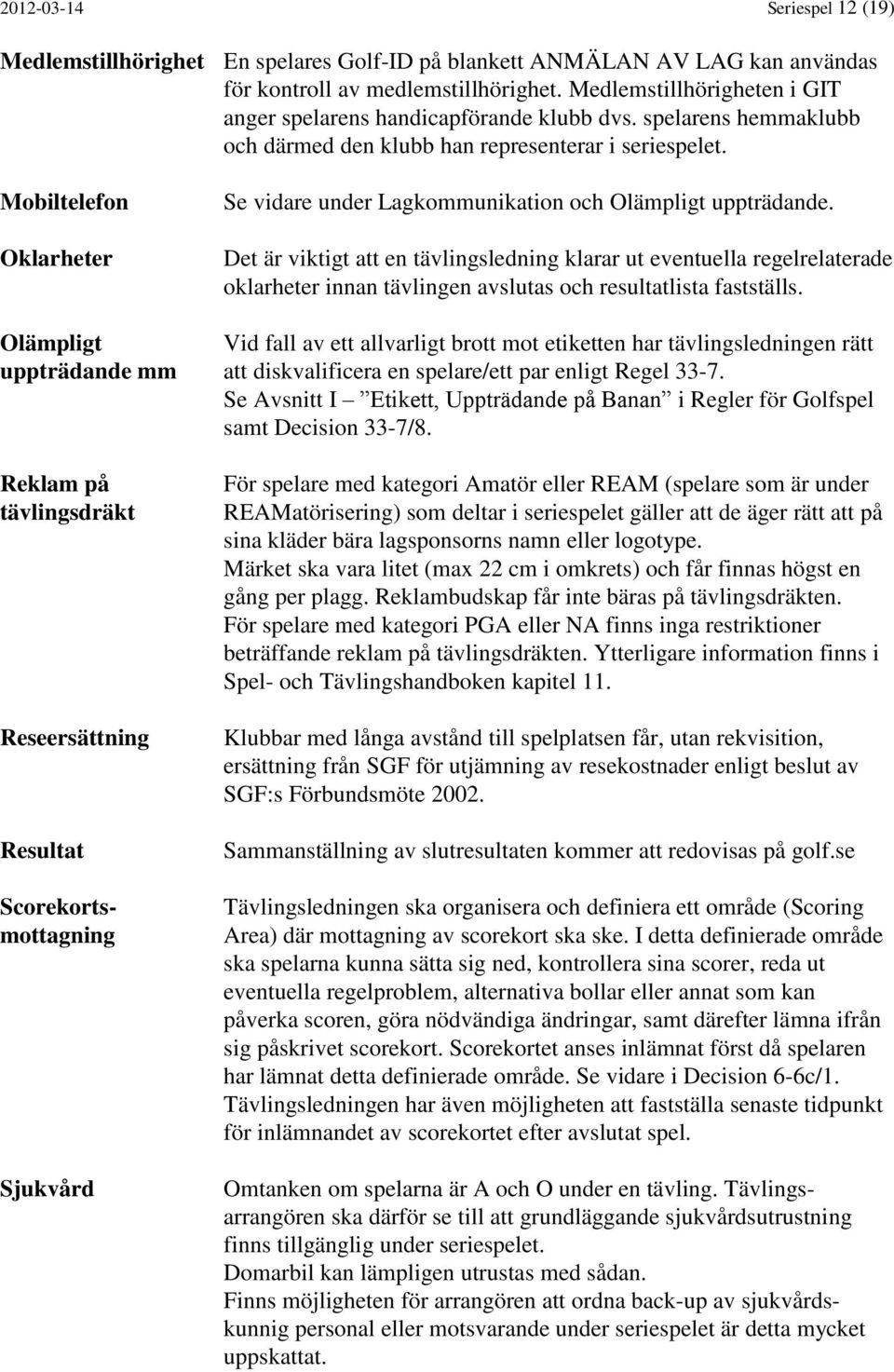 Mobiltelefon Oklarheter Se vidare under Lagkommunikation och Olämpligt uppträdande.