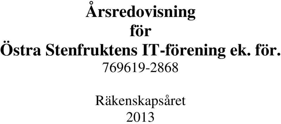 IT-förening ek. för.