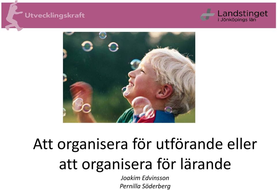 organisera för lärande