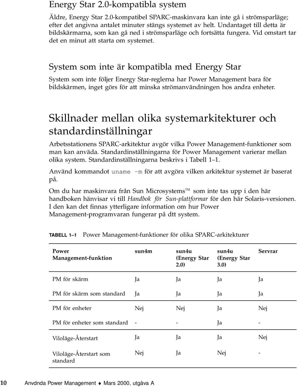 System som inte är kompatibla med Energy Star System som inte följer Energy Star-reglerna har Power Management bara för bildskärmen, inget görs för att minska strömanvändningen hos andra enheter.