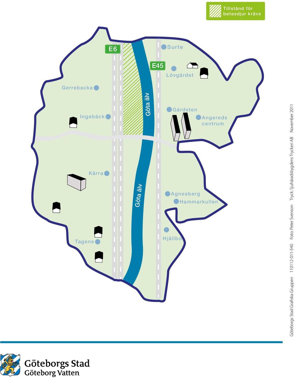 Göta älv Gårdsten Angereds centrum Agnesberg Hammarkullen Hjällbo Göteborgs Stad