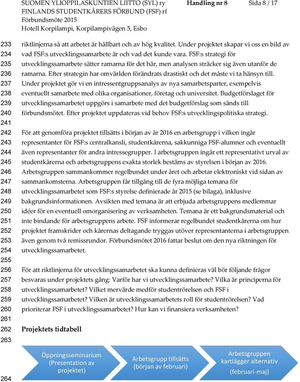 FSF:s strategi för utvecklingssamarbete sätter ramarna för det här, men analysen sträcker sig även utanför de ramarna.