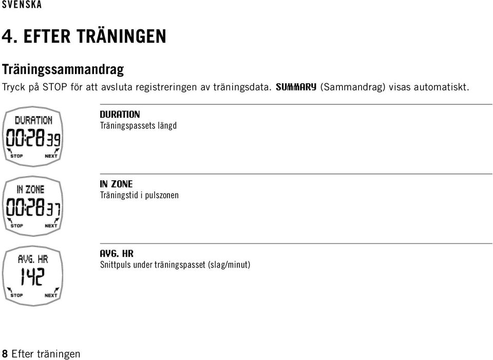 SUMMARY (Sammandrag) visas automatiskt.