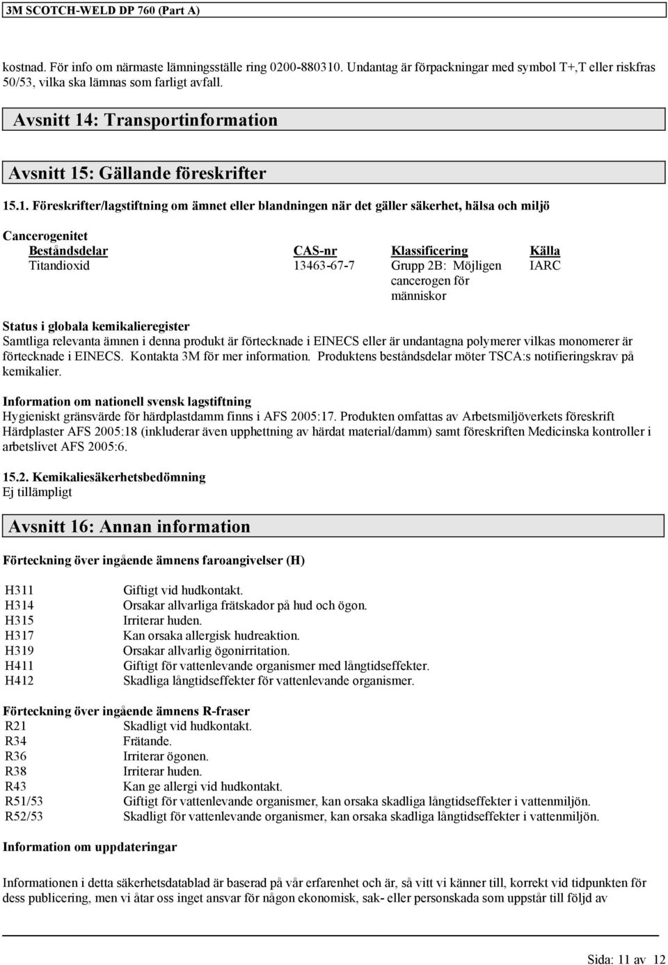 : Transportinformation Avsnitt 15