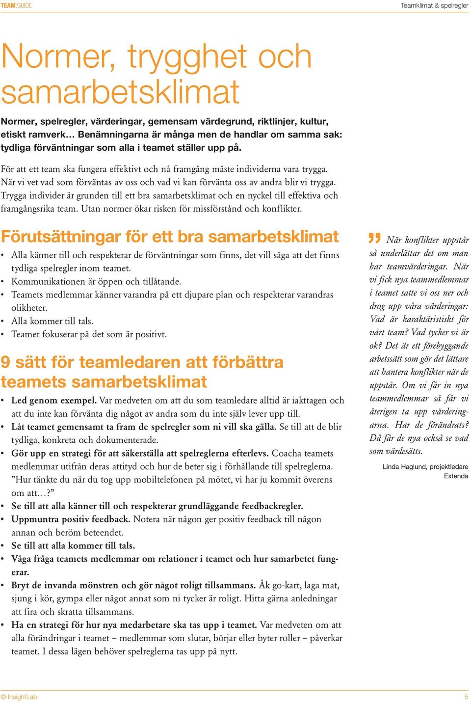 Teamklimat & spelregler - PDF Free Download