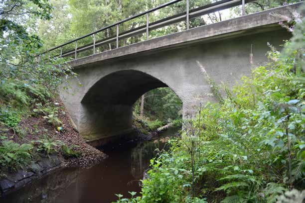 11-72-1 Bro över Perstorpsbäcken vid Ebbarp Betongvalvet har en stickbågig form och senare utbytt kantbalk och räcken.