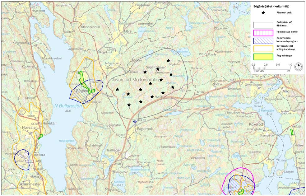 42 Ill. 9. Registrerade kulturmiljöer i närområdet kring Sögårdsfjället.