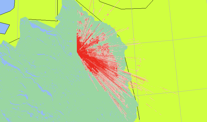 ETX-antenn (155 360 ) För ETX-antennen ser vi ett behov av att även studera strålningsdiagrammet i området 0 155, för att se hur utbredningen ser ut i riktning mot Luleå och kustområdet däromkring.