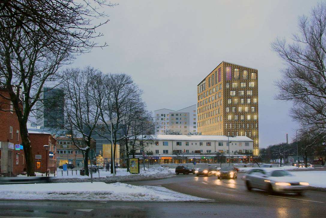 SID 13 (18) Snedperspektiv sett från Brommaplansrondellen.