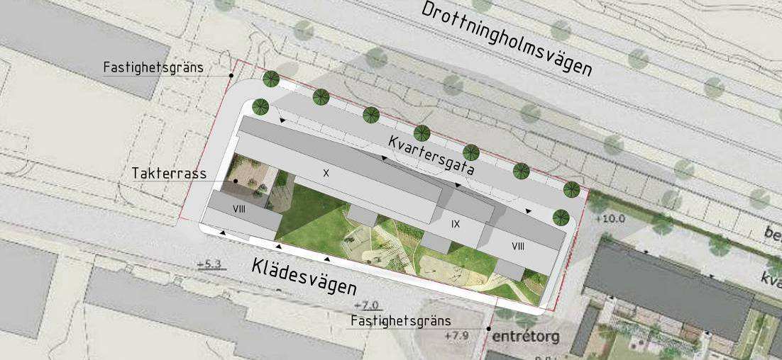 SID 14 (18) Bussterminal, galleria och ca 700 lägenheter ligger söder om tunnelbanan i kv Grammet.