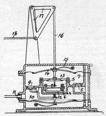 Fig. 4. Dalén-blandare. Denna ger den för glödkroppens upphettning nödvändiga blandningen av dissousgas och luft.