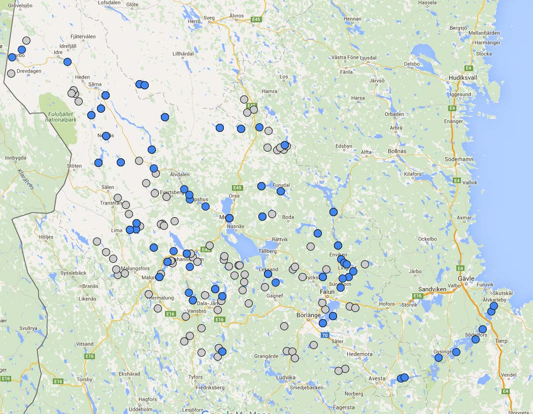 På 125 platser (varav 83 nya)