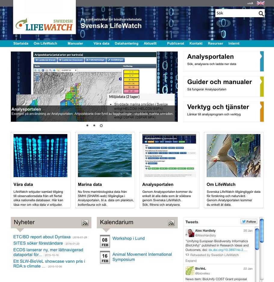 Svenska LifeWatch verktyg Gör det möjligt för forskare och