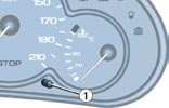 Körkontroll och displayer - 23 Nollställning av serviceindikatorn Indikering av motoroljenivån (diesel) Vid påslagning av tändningen indikeras motoroljenivån i ca 10 sekunder, efter informationen om