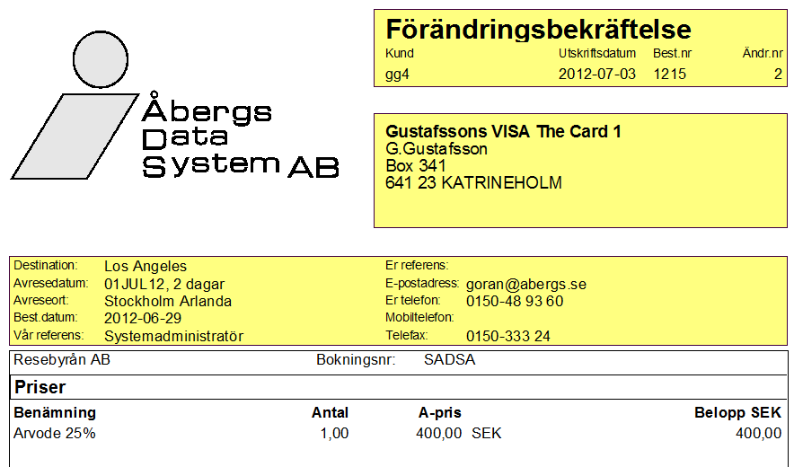 Kör därefter ut en ny