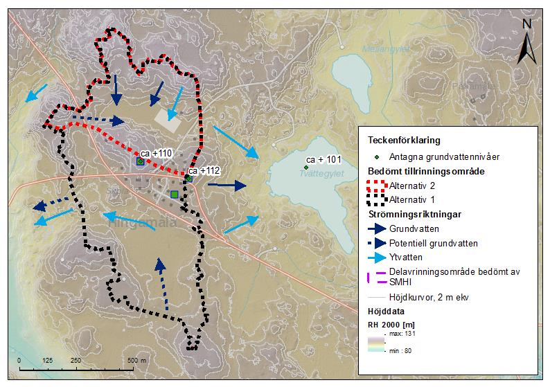 Grundvattenbildningen till bergmagasinet sker genom ett läckage från ytliga jordlager ned till sprickzoner i berget som sedan kan transportera vattnet till uttagsbrunnen.