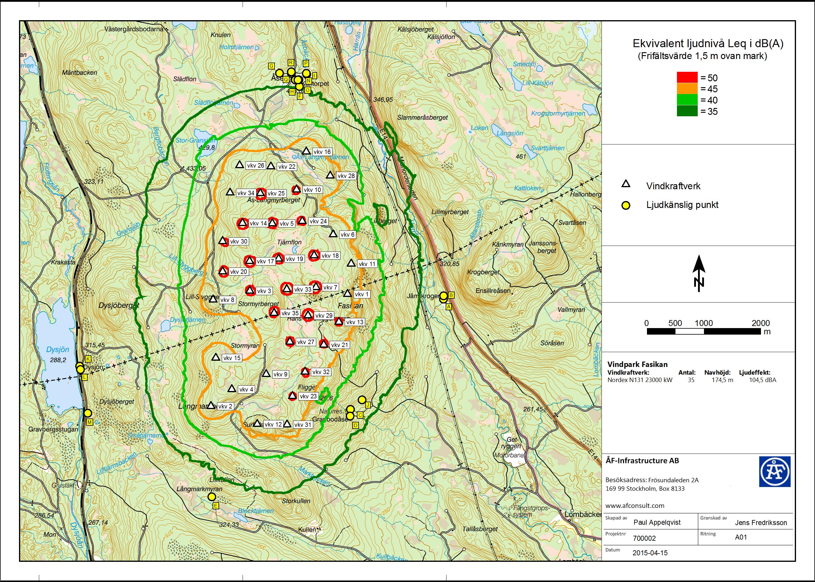 Datum: 2015-04-15 Bilaga A01 - Ljudkarta Markera cell A1, infoga bild, justera höjd ca