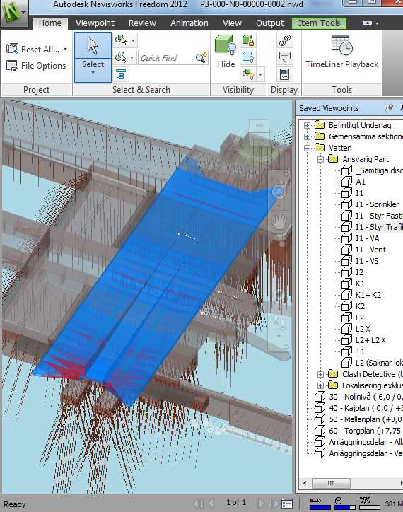 Autodesk Navisworks VDC samordnare Läser in alla format Samordningsverktyg