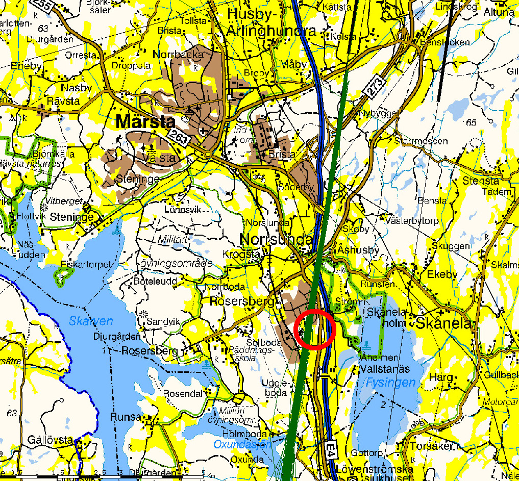 Dokumenttyp Dokumentnummer Sida RAPPORT D- 2006-5(11) Följande figurer 1-3 visar mätplatsernas läge i