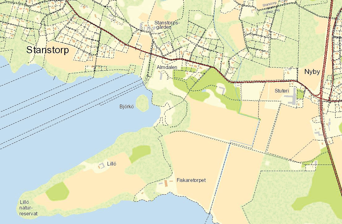 Detaljplan för Blommeröd, Bosjökloster 1:595 Samrådshandling 2016-12-19 Höör v. 23 Planområdet Blommeröd Stanstorpsv. Västra Ringsjön Lindallé Figur 1.