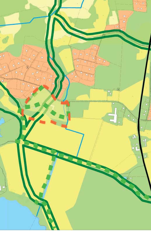 Förslag istället för väg 23, beroende på målpunkt som för många är Höörs station eller centrum.