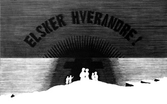 Symbol över Livets Bog Symbol nr 43 Lagen för tillvaron - älska varandra Symbol nr 44 Han skall förhärliga mig Det belysta området visar hur mycket av det samlade verket som var färdigt 1932, när