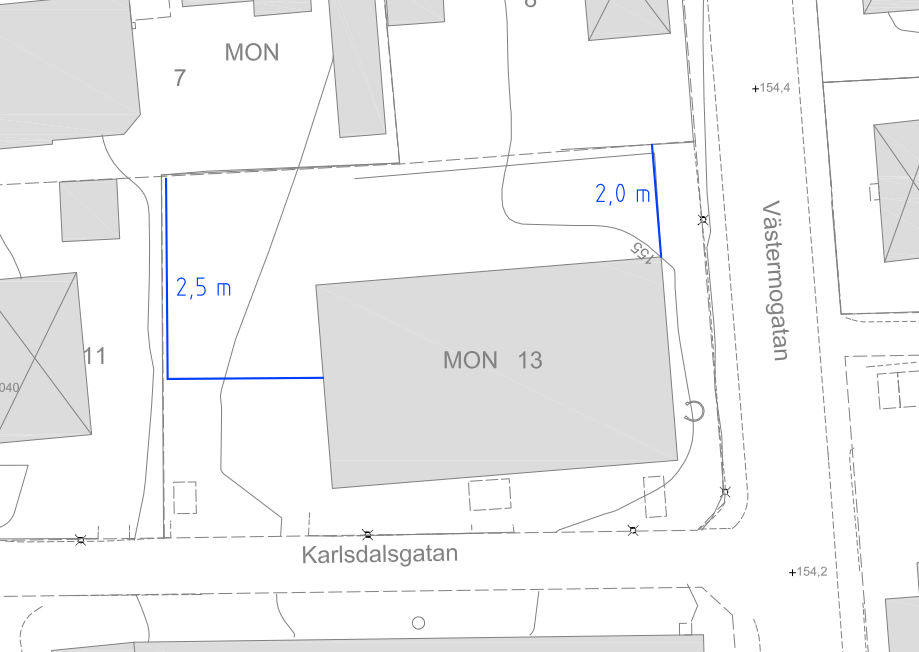 TRAFIKUTREDNING Projekt Projektnummer Datum Granskning: Sid Kv Mon, Värnamo/ Bullerutredn. P16 6115A 2016-03-09 AH/MH 8 (8) Bullerplank anordnas mot vägtrafiken i öster.