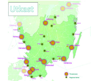 ACKA FALKENBERG ANDSKRONA LJUNGBY HÄSSLEHOLM VÄRNAMO ALVESTA ÄLMHULT NÄSSJÖ KARLSHAMN TRANÅS RONNEBY NYBRO OSKARSH Ärende 22 SYDSVERIGES GEMENSAMMA PRIORITERINGAR I UTVECKLING AV TRANSPORTSYSTEMET