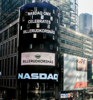 BILLERUDKORSNÄS-AKTIEN BillerudKorsnäsaktien är börsnoterad sedan 20 novem ber 2001 och handlas på listan Large Cap på Nasdaq Stockholm. Aktiens kortnamn är BILL.