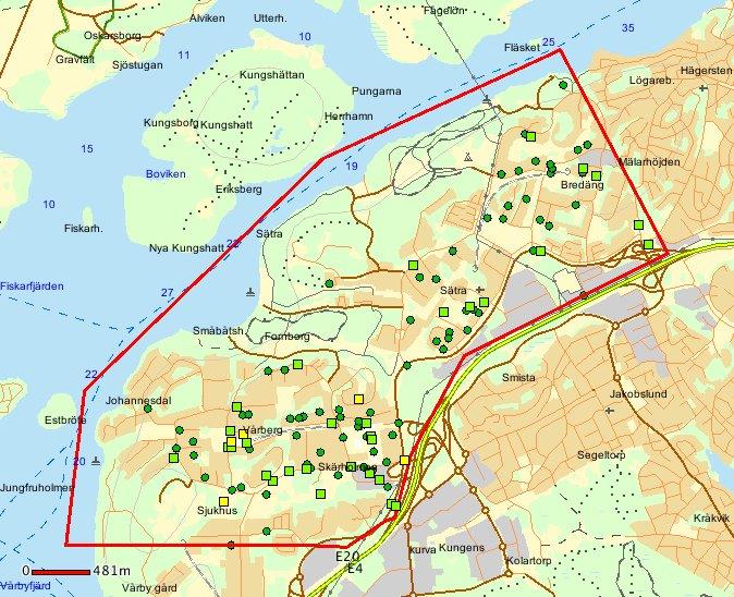 Sida 39 (55) Narkotikabrott eget bruk RAR: 183 anmälningar - 200 prickar i kartan (200unika